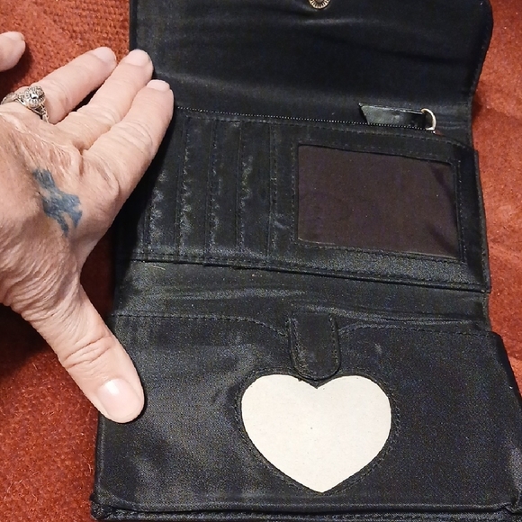 Victoria's Secret Black and Gold Studded Wallet - Picture 7 of 8